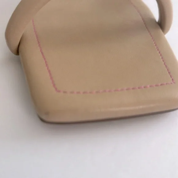 FREE PEOPLE Parker Double Strap Tan Block Heel Sandals Shoes Size 39.5 or 9US - Picture 11 of 12